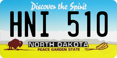ND license plate HNI510