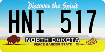ND license plate HNI517