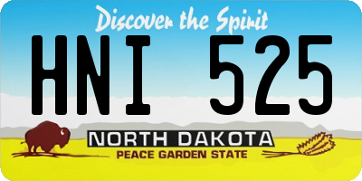 ND license plate HNI525