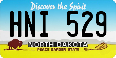 ND license plate HNI529