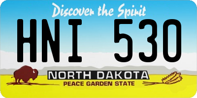 ND license plate HNI530