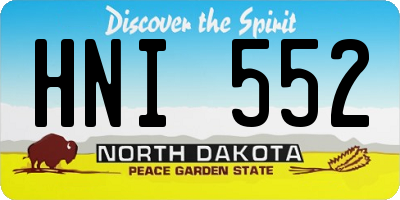 ND license plate HNI552