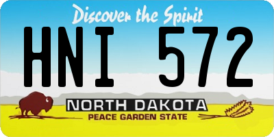 ND license plate HNI572