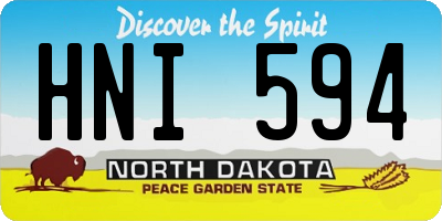 ND license plate HNI594