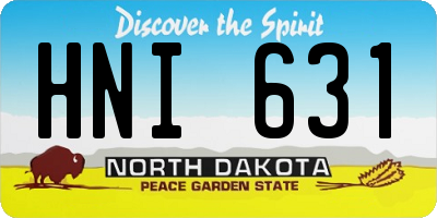ND license plate HNI631