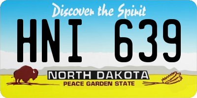 ND license plate HNI639