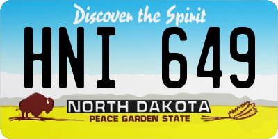 ND license plate HNI649