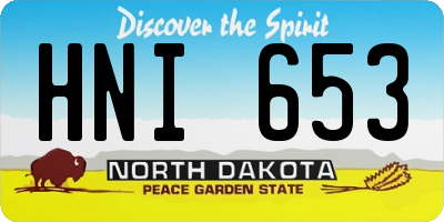 ND license plate HNI653