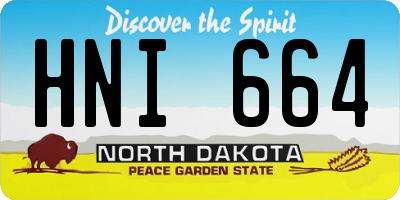 ND license plate HNI664