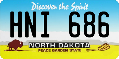 ND license plate HNI686