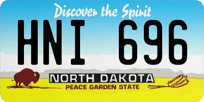 ND license plate HNI696