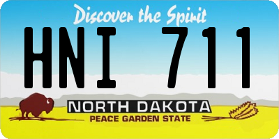 ND license plate HNI711