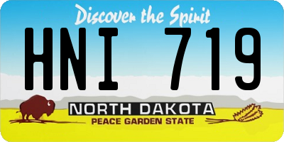ND license plate HNI719