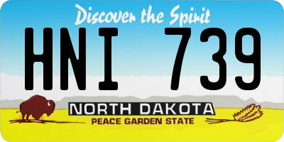 ND license plate HNI739