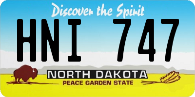 ND license plate HNI747
