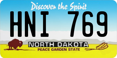 ND license plate HNI769