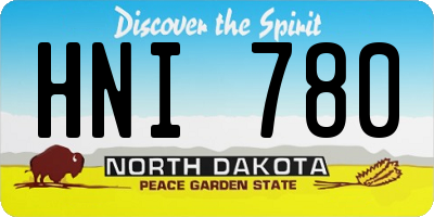 ND license plate HNI780