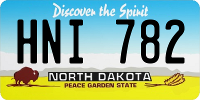 ND license plate HNI782