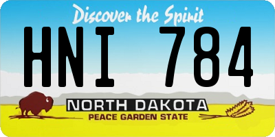 ND license plate HNI784