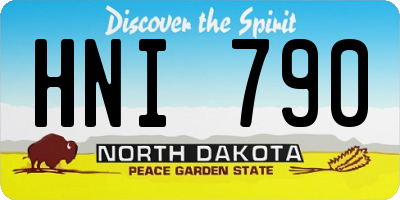 ND license plate HNI790