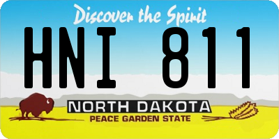 ND license plate HNI811