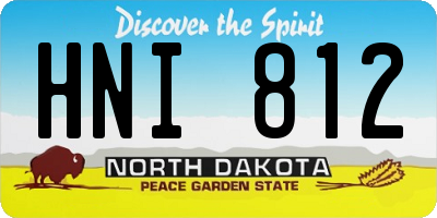 ND license plate HNI812