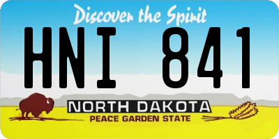ND license plate HNI841