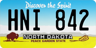 ND license plate HNI842
