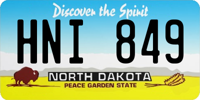 ND license plate HNI849