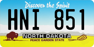 ND license plate HNI851