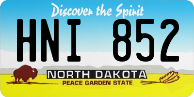 ND license plate HNI852