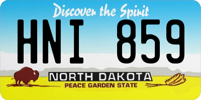 ND license plate HNI859