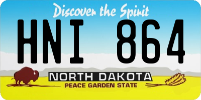 ND license plate HNI864