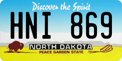 ND license plate HNI869