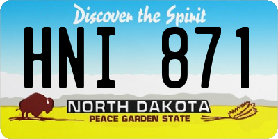 ND license plate HNI871