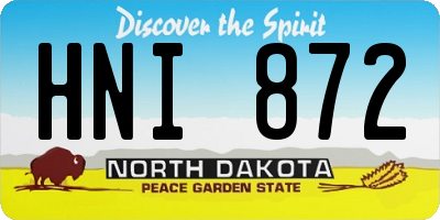 ND license plate HNI872