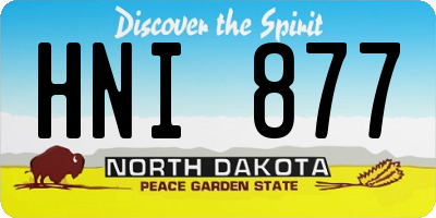 ND license plate HNI877
