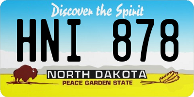 ND license plate HNI878
