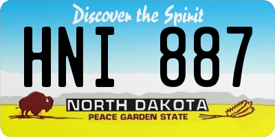 ND license plate HNI887
