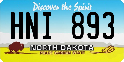 ND license plate HNI893