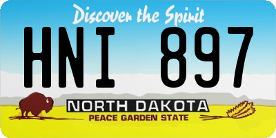 ND license plate HNI897