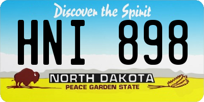 ND license plate HNI898