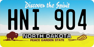 ND license plate HNI904