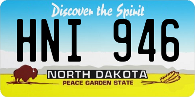 ND license plate HNI946