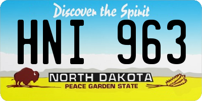 ND license plate HNI963