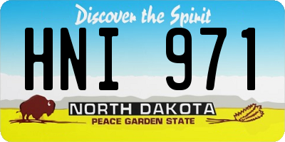 ND license plate HNI971