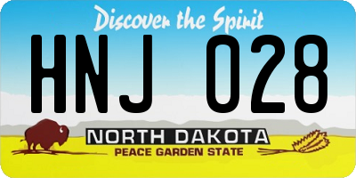 ND license plate HNJ028