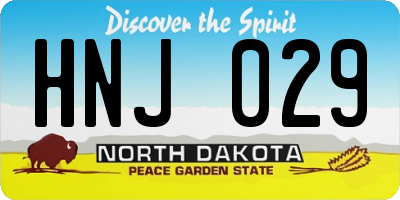 ND license plate HNJ029