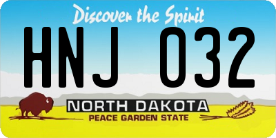 ND license plate HNJ032
