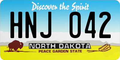 ND license plate HNJ042